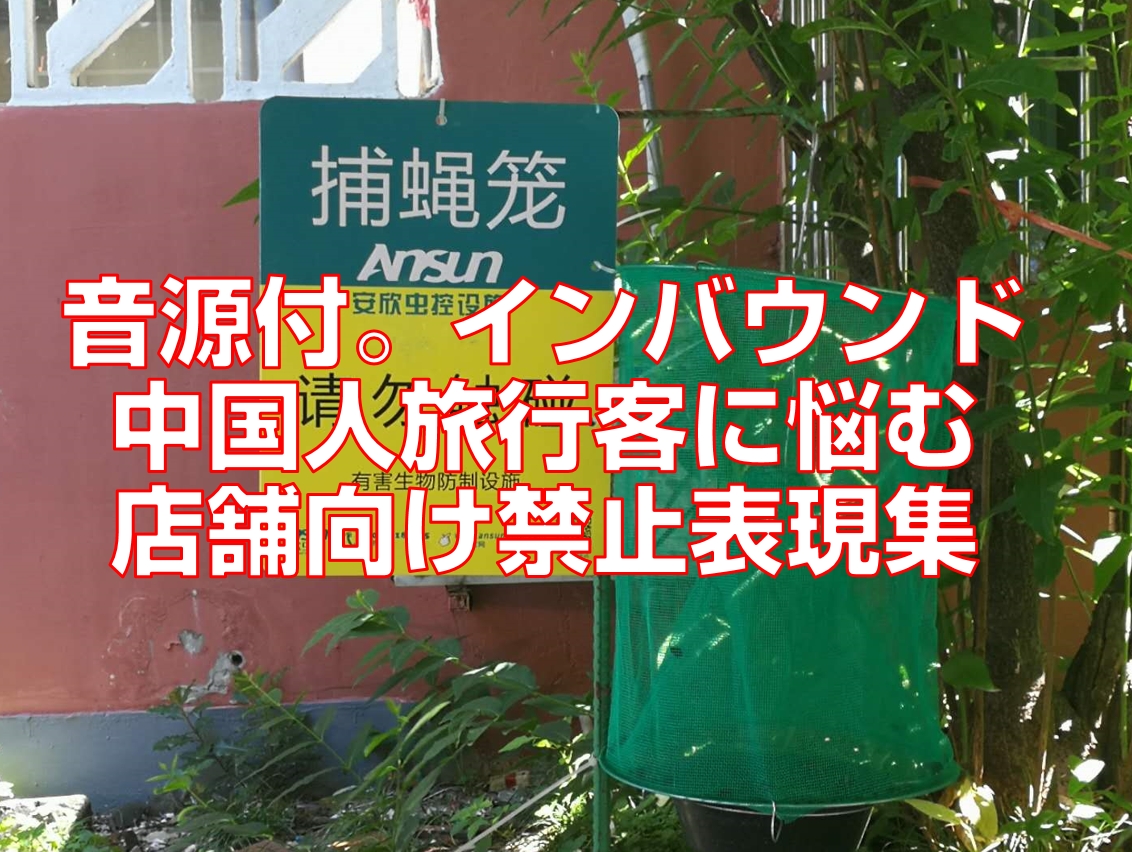 音源付 インバウンド中国人旅行客に悩む店舗向け禁止表現集 今すぐ中国語